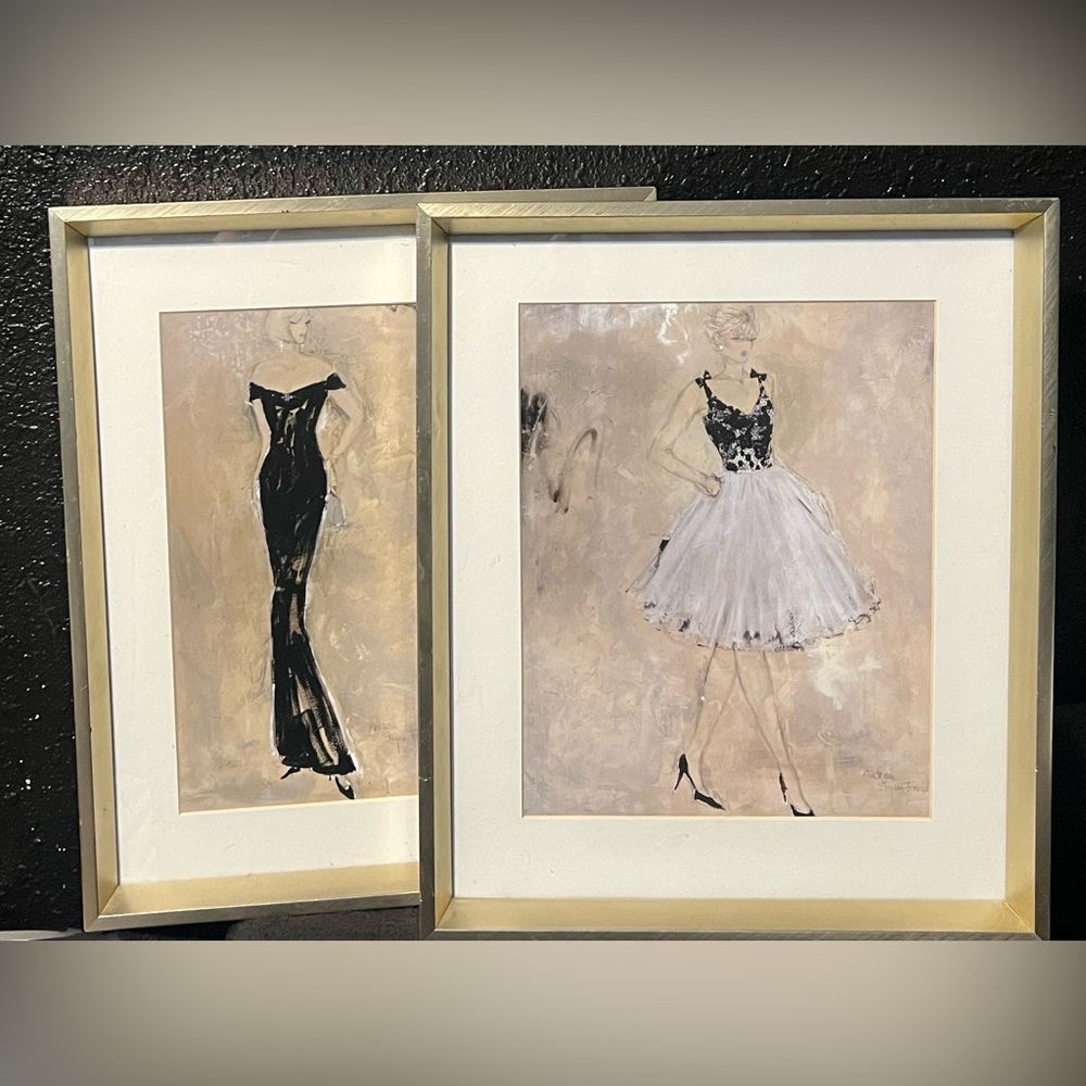 Z Gallerie framed artwork (set of two)